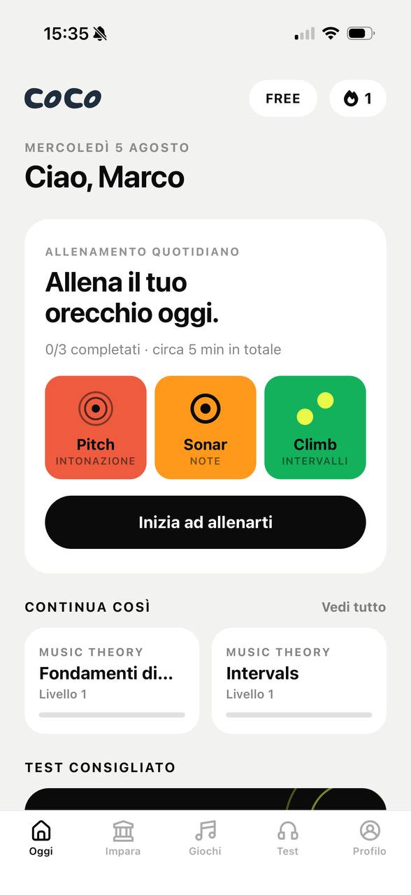Screenshot di Coco Ear Training